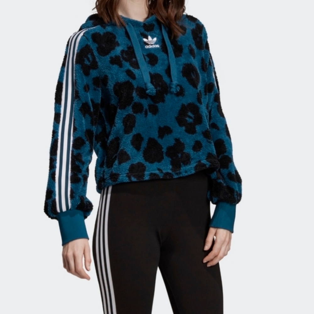ADIDAS Bellista Sherpa Hoodie Size M - Picture 3 of 11